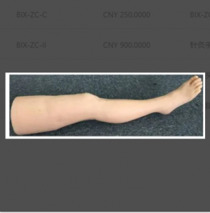 Acupuncture leg training model: simulated practice and experience sharing
